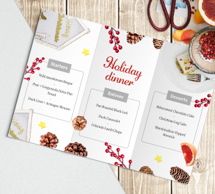 About personalized custom menu cards